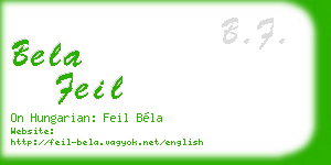 bela feil business card