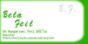 bela feil business card
